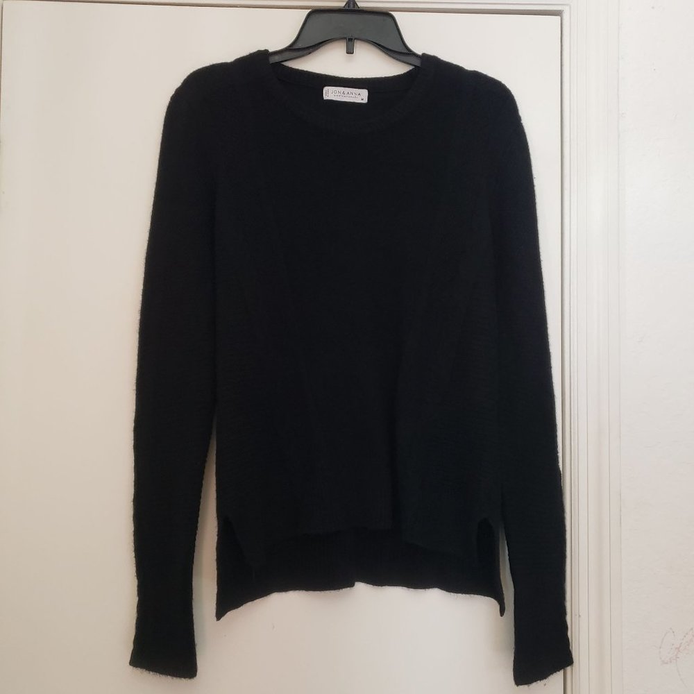 JON & ANNA CONTEMPORARY BLACK SWEATER WOMEN.